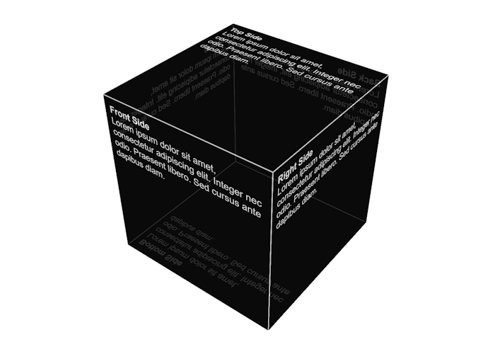 Animated Text Cube