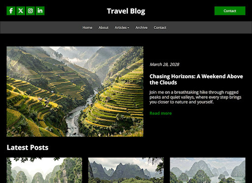 Travel Blog Template